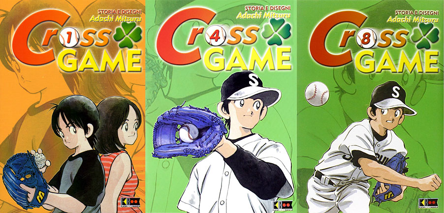 Alcune copertine dell'edizione italiana di Cross Game, a cura di FlashBook Edizioni