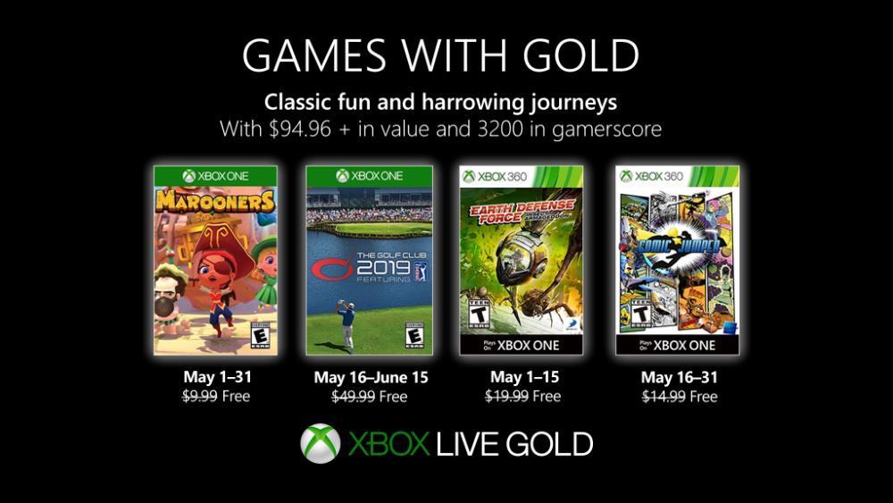 Ecco i giochi in regalo a maggio 2019 con Games with Gold Ecco i giochi in regalo a maggio 2019 con Games with Gold