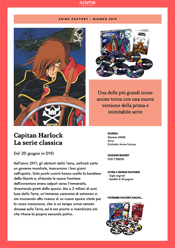 Capitan Harlock DVD Capitan Harlock DVD