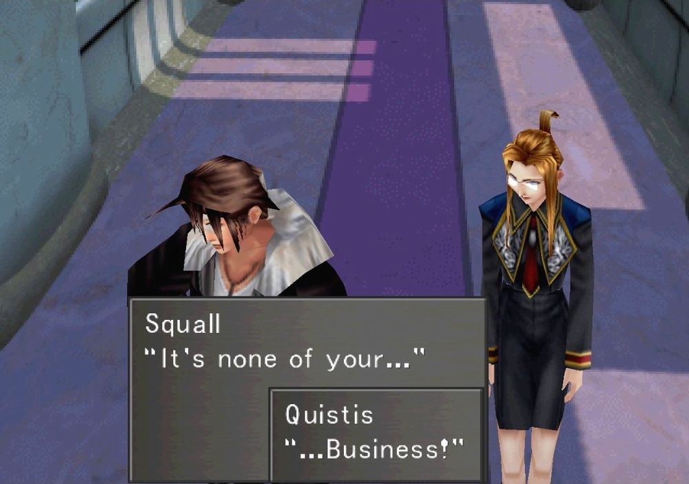 Squall e Quistis al Balamb Garden (versione PC) Squall e Quistis al Balamb Garden (versione PC)