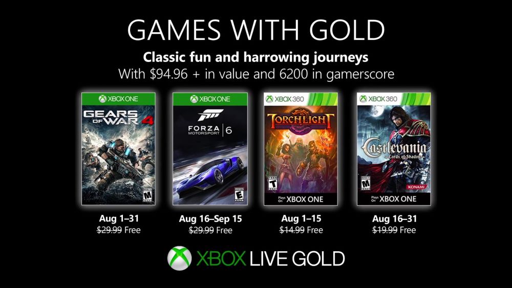 Svelati i Games with Gold di agosto 2019 Svelati i Games with Gold di agosto 2019