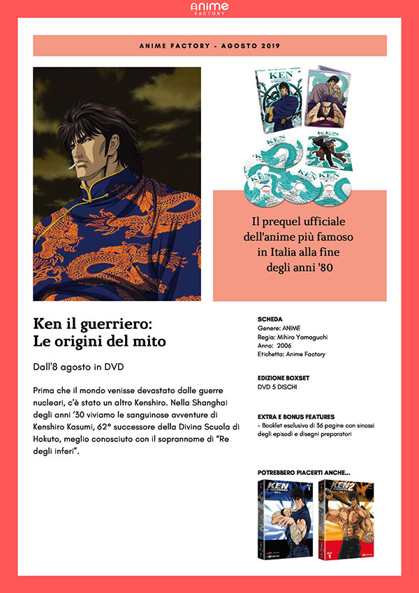 Ken Il Guerriero - Le origini del Mito Ken Il Guerriero - Le origini del Mito
