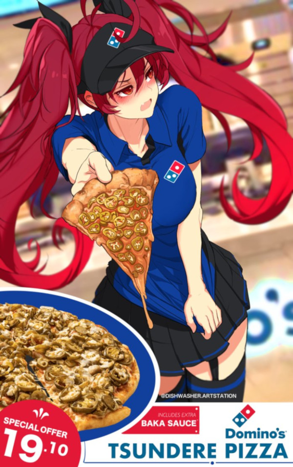 Pizza Tsundere - fan art Pizza Tsundere - fan art