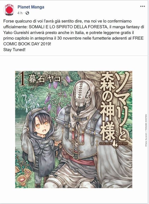 L'annuncio di Planet Manga planet manga
