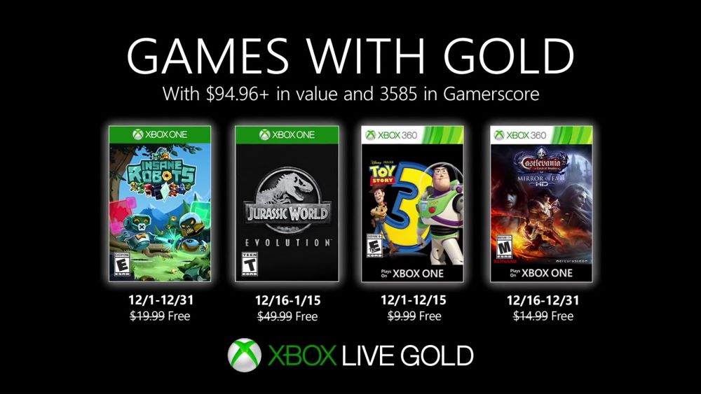 Annunciati i Games with Gold di dicembre 2019 Annunciati i Games with Gold di dicembre 2019