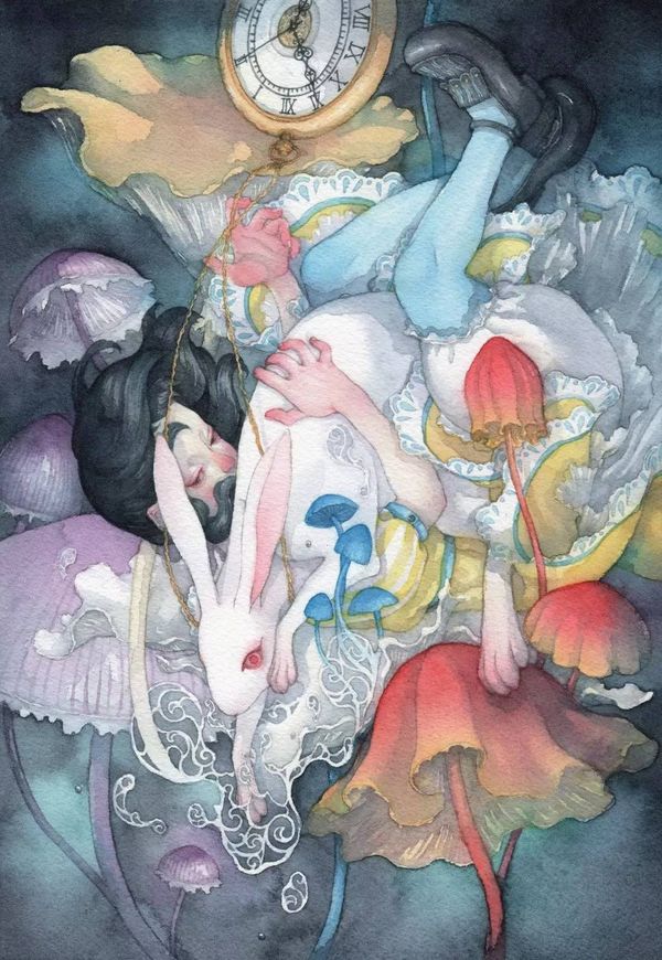 Alice nel Paese delle Meraviglie ridisegnata dall'artista Taupe Syuka Alice nel Paese delle Meraviglie ridisegnata dall'artista Taupe Syuka