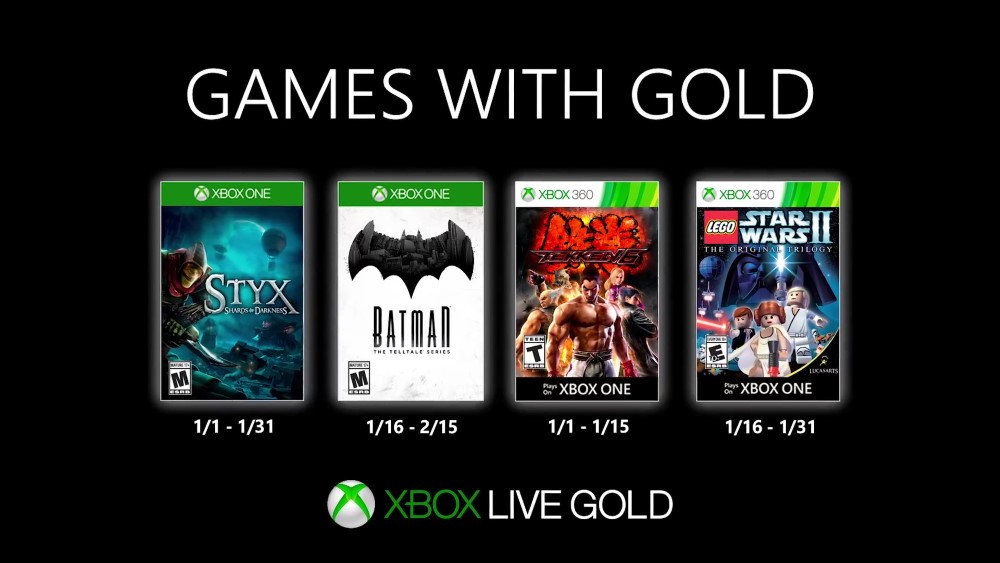 Annunciati i Games With Gold di gennaio 2020 Annunciati i Games With Gold di gennaio 2020