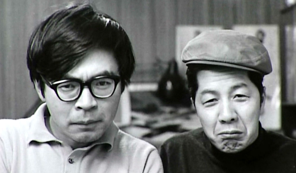 Due giovani Hayao Miyazaki e Yasuo Otsuka Due giovani Hayao Miyazaki e Yasuo Otsuka