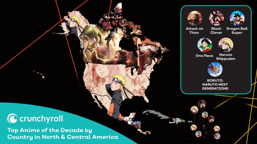 Crunchyroll, gli anime più visti in America del Nord e America Centrale