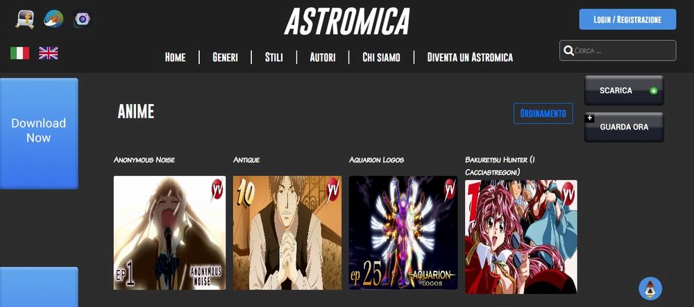 Gli anime di Yamato video sulla piattaforma di Astromica Gli anime di Yamato video sulla piattaforma di Astromica