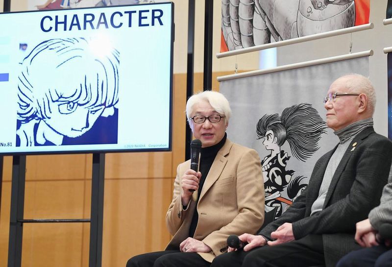 Makoto Tezuka parla di Paidon durante una conferenza stampa Makoto Tezuka parla di Paidon durante una conferenza stampa