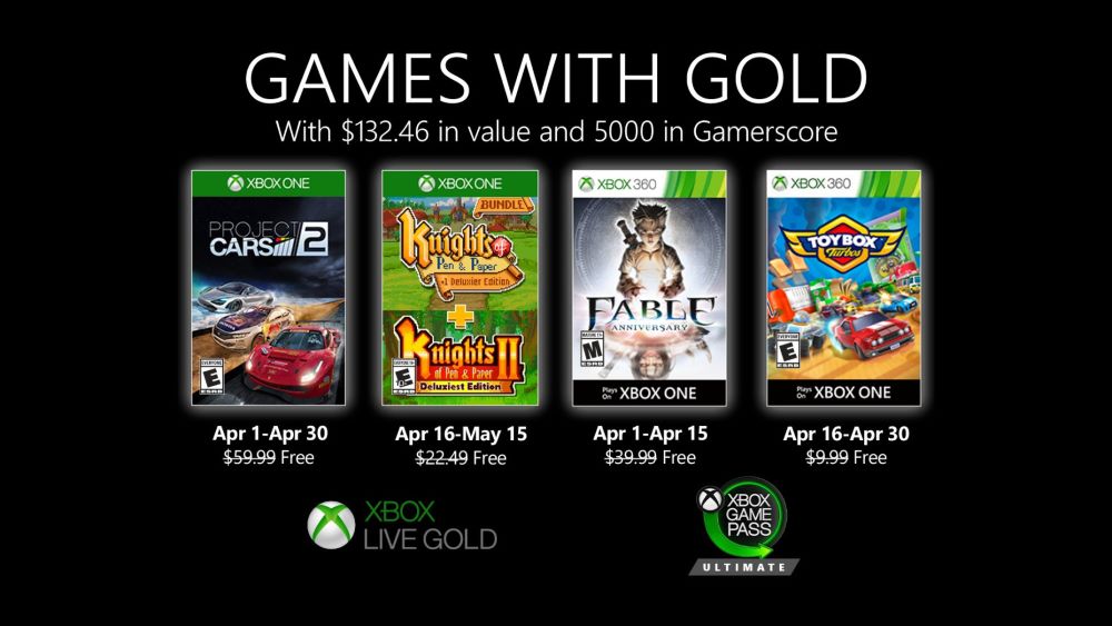 Microsoft ha svelato i Games with Gold di aprile 2020 Microsoft ha svelato i Games with Gold di aprile 2020