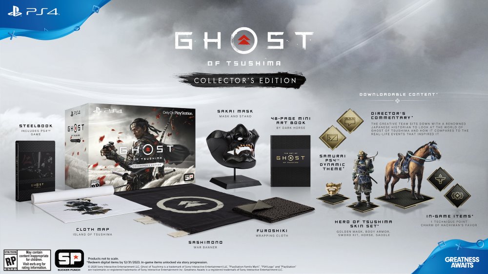 La collector's edition di Ghost of Tsushima La collector's edition di Ghost of Tsushima