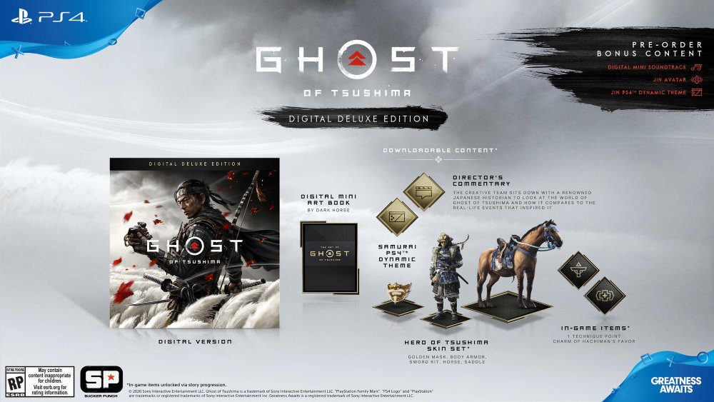 La digital deluxe edition di Ghost of Tsushima La digital deluxe edition di Ghost of Tsushima