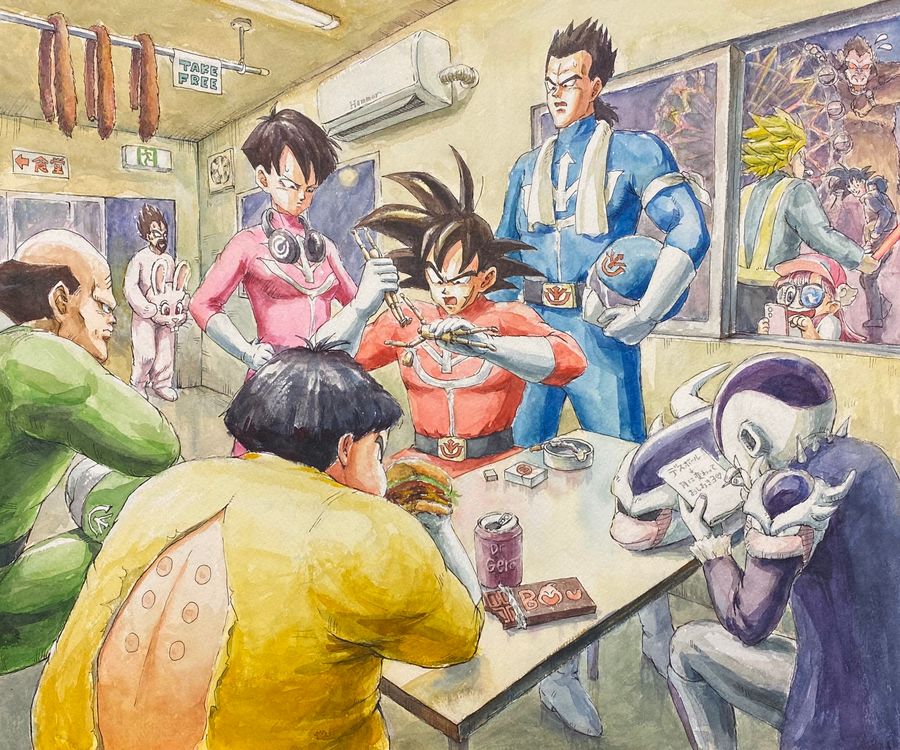 I personaggi di Dragon Ball disegnati da hammar_dobucof