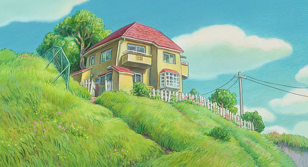 Uno degli splendidi sfondi a pastello di Ponyo Uno degli splendidi sfondi a pastello di Ponyo
