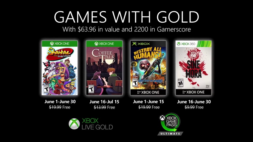 Microsoft ha svelato i Games with Gold di giugno 2020 Microsoft ha svelato i Games with Gold di giugno 2020