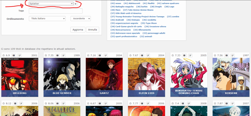 cerca schede anime