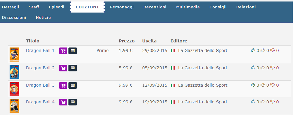 edizioni schede anime edizioni schede anime