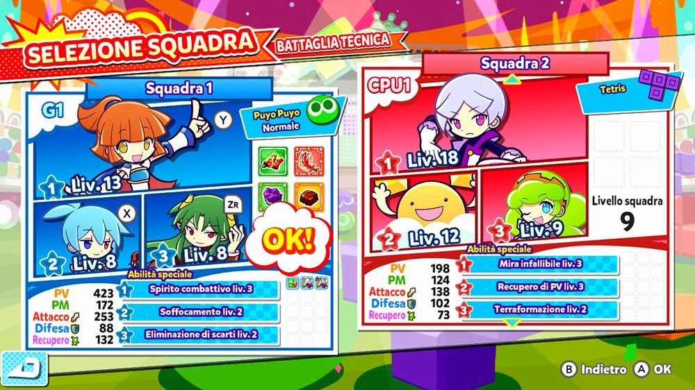 Puyo Puyo Tetris battaglia tecnica Puyo Puyo Tetris battaglia tecnica