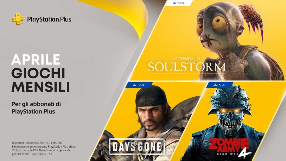 Svelati i giochi gratuiti di PlayStation Plus di aprile 2021 Svelati i giochi gratuiti di PlayStation Plus di aprile 2021