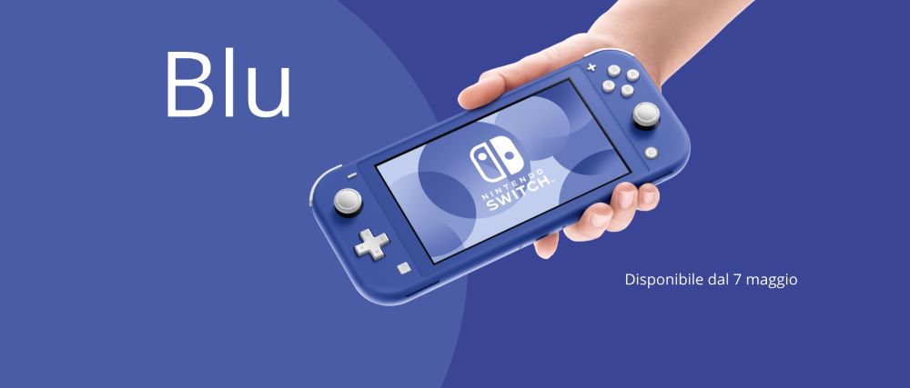 Dal 7 maggio Nintendo Switch Lite sarà disponibile anche in versione blu Dal 7 maggio Nintendo Switch Lite sarà disponibile anche in versione blu
