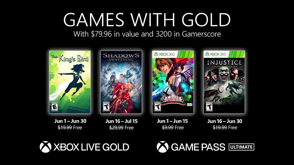 Annunciati i Games With Gold di giugno 2021 Annunciati i Games With Gold di giugno 2021