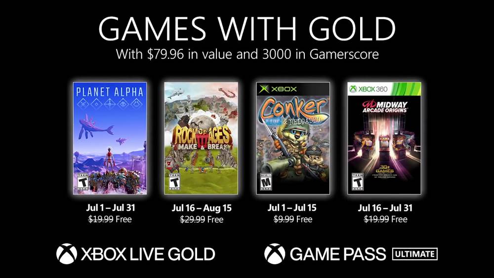 Annunciati i Games With Gold di luglio 2021 Annunciati i Games With Gold di luglio 2021