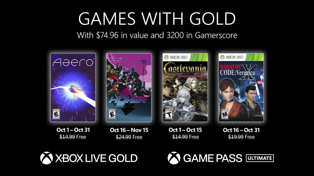 Annunciati i Games With Gold di ottobre 2021 Annunciati i Games With Gold di ottobre 2021