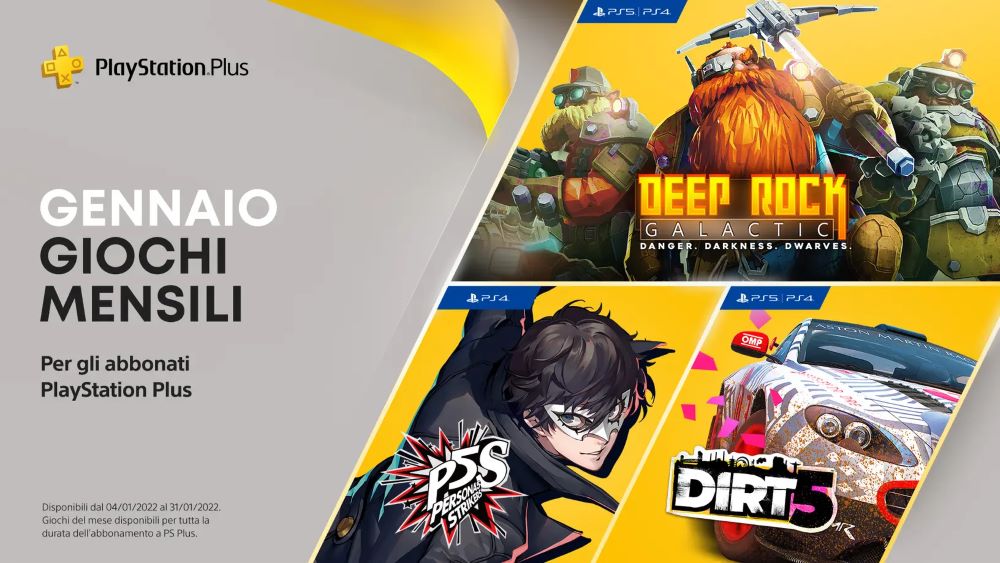 Annunciati i giochi gratuiti di PlayStation Plus di gennaio 2022 Annunciati i giochi gratuiti di PlayStation Plus di gennaio 2022