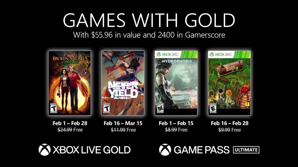Annunciati i Games With Gold di febbraio 2022 Annunciati i Games With Gold di febbraio 2022