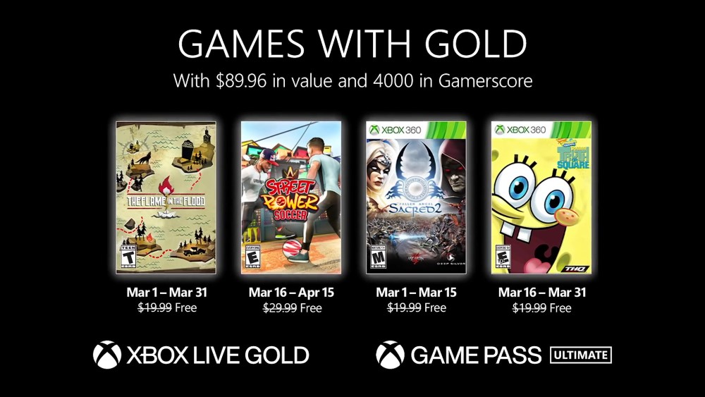 Annunciati i Games With Gold di marzo 2022 Annunciati i Games With Gold di marzo 2022