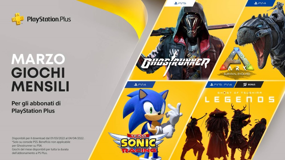 Annunciati i giochi gratuiti di PlayStation Plus di marzo 2022 Annunciati i giochi gratuiti di PlayStation Plus di marzo 2022