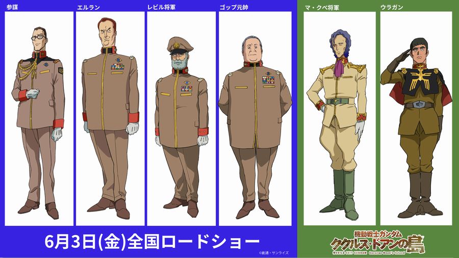 Gundam: Cucuruz Doan's Island characters