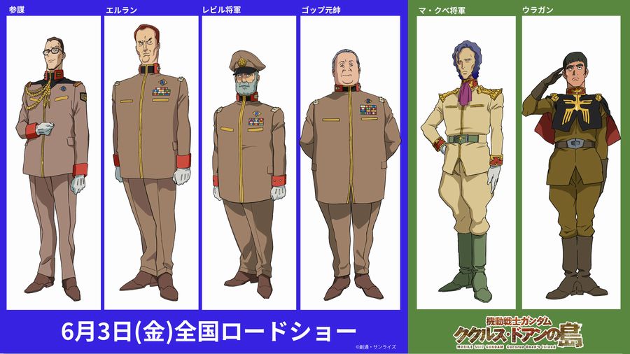 Gundam: Cucuruz Doan's Island characters Gundam: Cucuruz Doan's Island characters