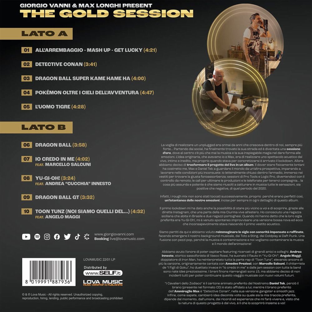 The Gold Session, tracklist vinile
