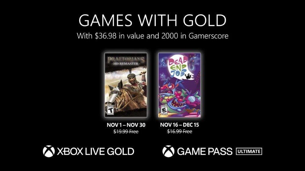Ecco i Games With Gold di novembre 2022 Ecco i Games With Gold di novembre 2022