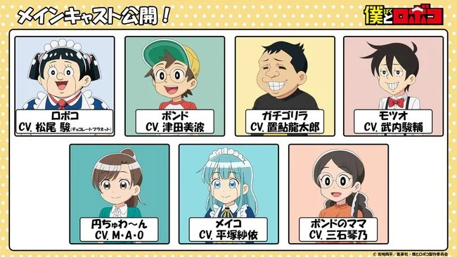 Me & Roboco cast anime