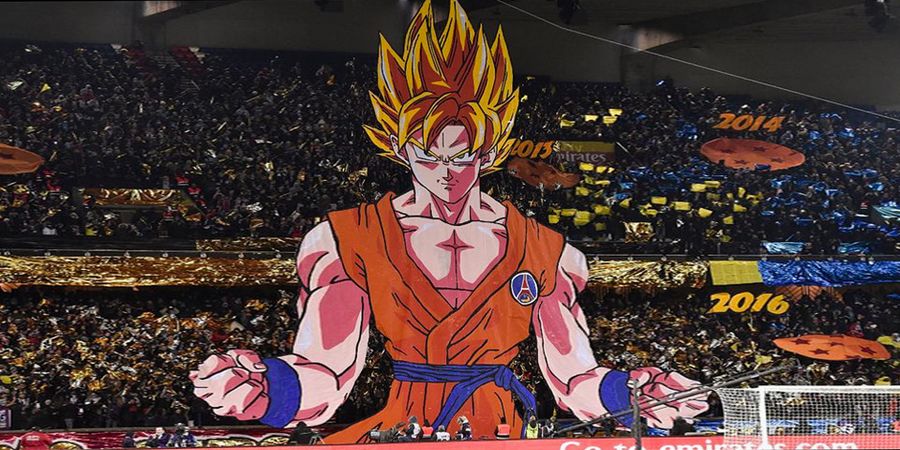 La coreografia del PSG a tema Dragon Ball