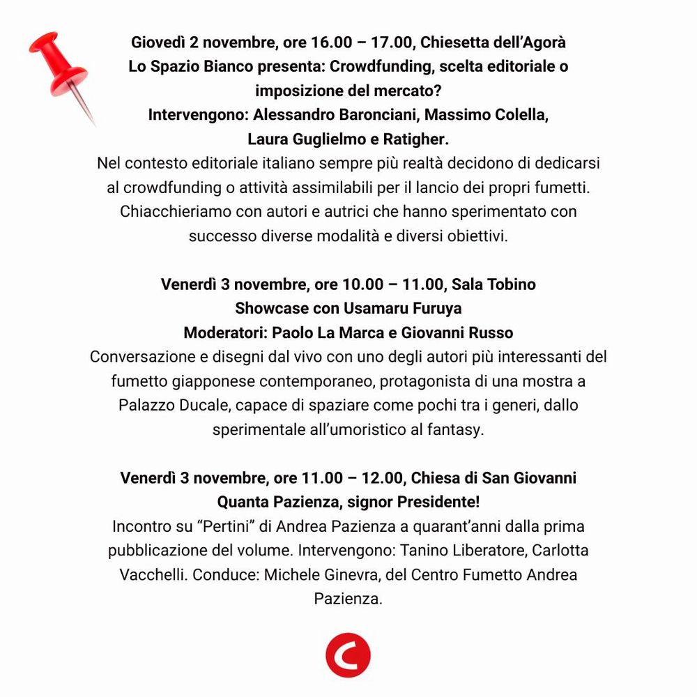Lucca Comics 2023: tutti gli incontri di Coconino Press Lucca Comics 2023: tutti gli incontri di Coconino Press