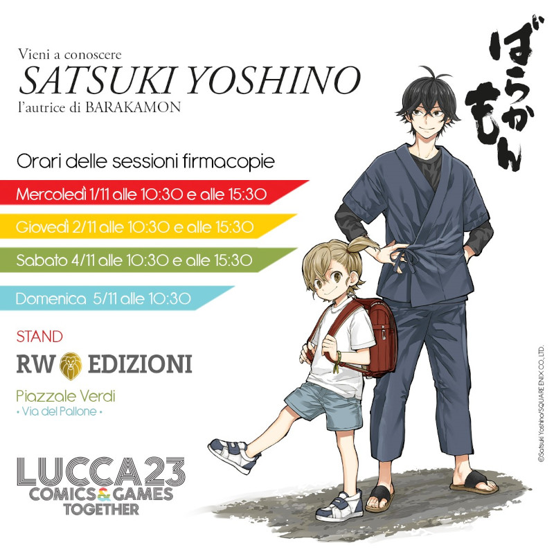 Lucca Comics 2023: firmacopie con Satsuki Yoshino, ospite di Goen