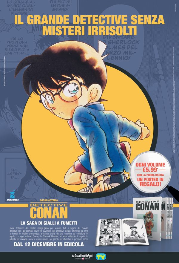 Detective Conan torna in edicola con La Gazzetta dello Sport e TV Sorrisi e Canzoni