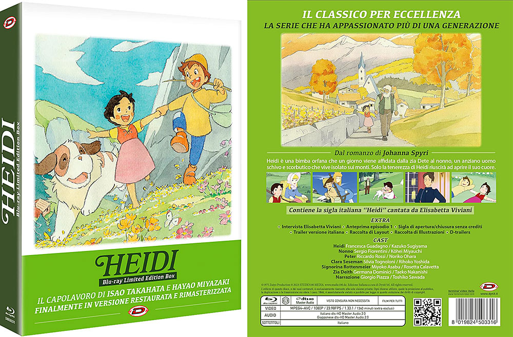 Il Blu-Ray di Dynit su Heidi