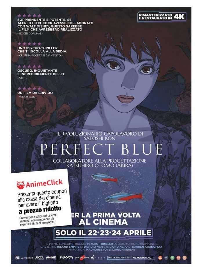 Perfect Blue al cinema: coupon sconto Perfect Blue al cinema: coupon sconto