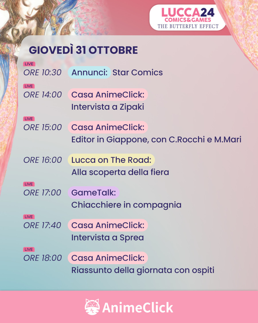 AnimeClick al Lucca Comics 2024: tutti i nostri appuntamenti su Twitch |  AnimeClick