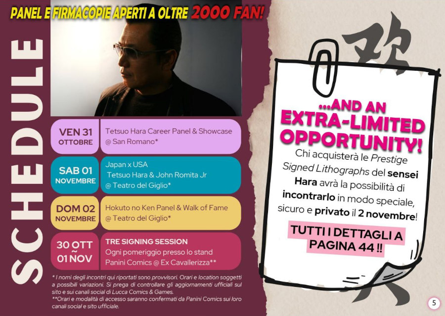 Tetsuo Hara a Lucca Comics & Games 2025 Tetsuo Hara a Lucca Comics & Games 2025
