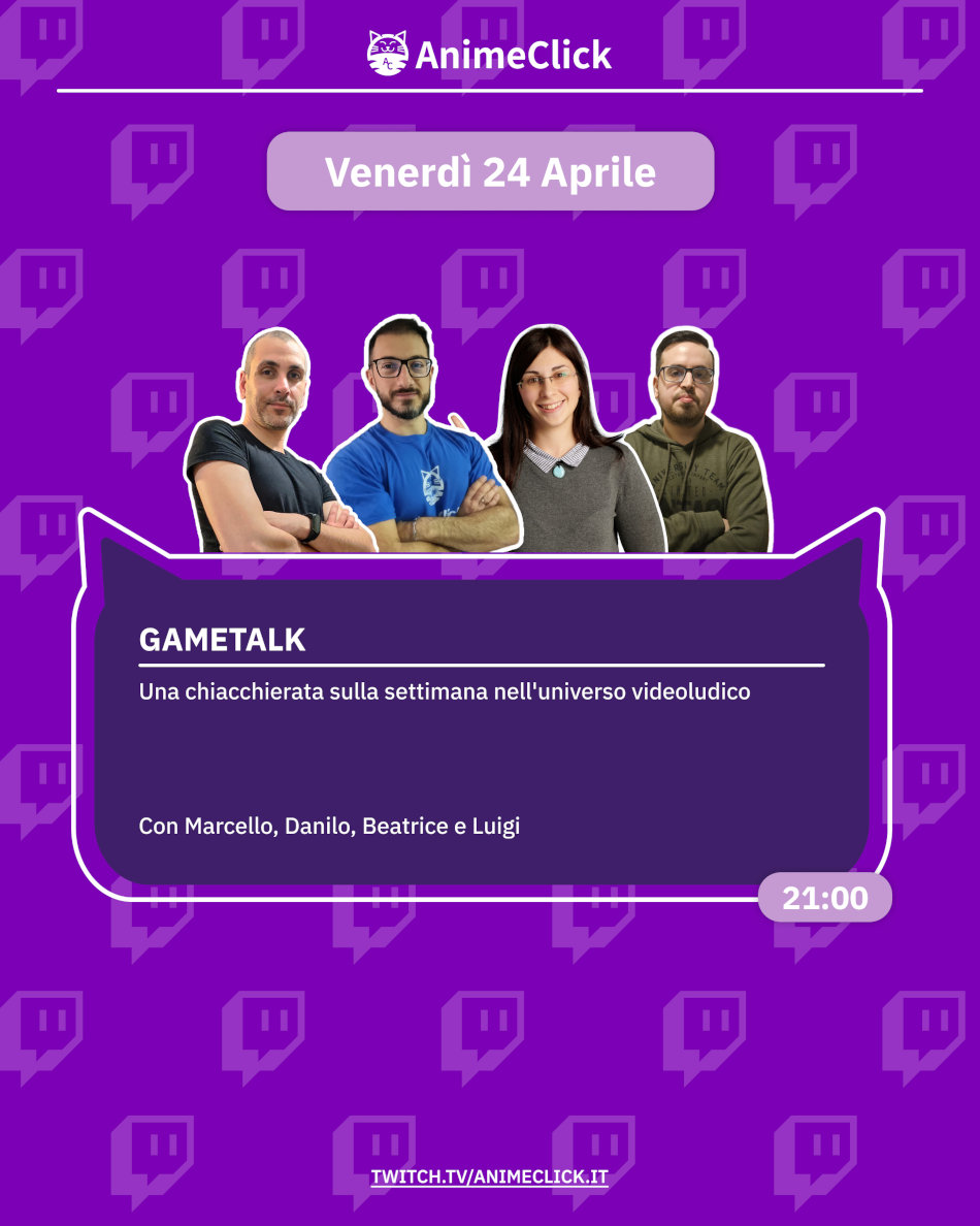 AnimeClick su Twitch: programma dal 20 al 26 aprile