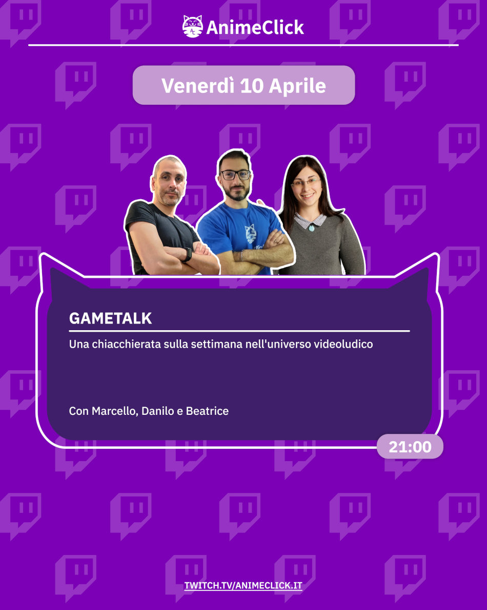 AnimeClick su Twitch: programma dal 6 al 12 aprile