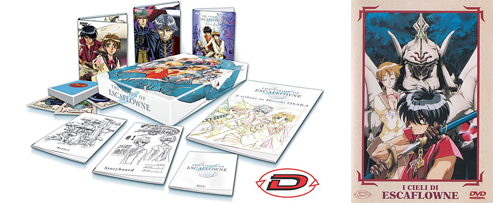 Alcuni dei DVD Dynit di Escaflowne