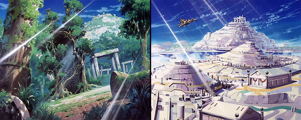 Una delle ambientazioni di Escaflowne